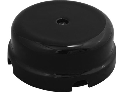 Keramická RETRO spojovacia krabica, čierna