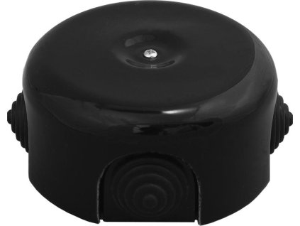 Keramická RETRO spojovacia krabica, čierna