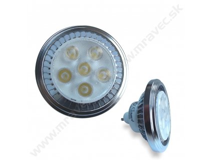 Žiarovka LED AR111, GU10, 230V, 6x2W, 60xLED, 3000K, 120*, 640lm, NEXTEC