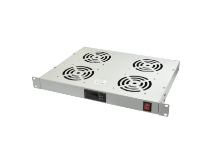 Rack ventilátorový panel 4x, RAL7035