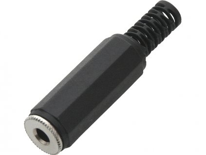 JACK zdierka 3.5mm stereo, na kábel, plastová