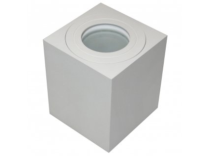 Svietidlo bodové, prisadené MR16/GU10, SARA, 80x80x95mm, IP54, biele