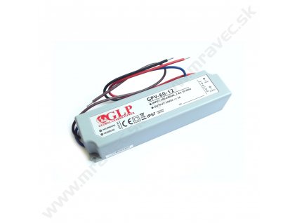Zdroj ZSI 12V/5A, 60W, IP67, LED, GPV-60-12, 4 roky záruka