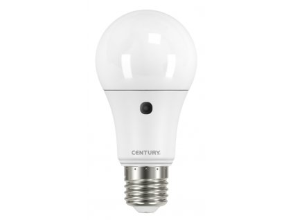 Žiarovka LED E27, 230V, 10W, 4000K, 120°, 1060lm, CRI > 80, senzor súmrakový, CENTURY