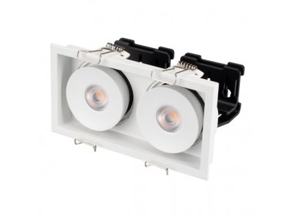 Svietidlo zapustené okrúhle 230V, Biele, LED 2x9W, 3000K, 1260lm, IP20