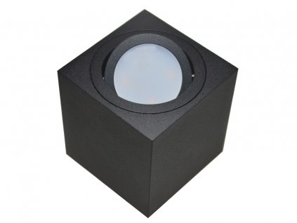 Svietidlo bodové, prisadené MR16/GU10, FEBE, štvorcové, 80x84mm, čierne
