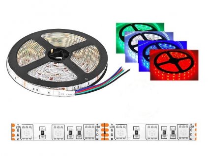 LED pásik 5050, RGB, 12V, 14.4W/1m, 60 diód/1m, balenie 25m, IP20, 3-chip