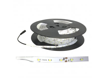 LED pásik 3528, biela-5000K, 12V, 4.8W/1m, 60 diód/1m, balenie 50m, IP20, biely podklad