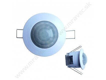 Senzor pohybu PIR CR-5 mini, s funkciou deň/noc, 360*, podhľadový