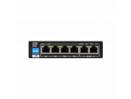 BCS BASIC switch PoE, 4x port 10/100Mbps, 2x UPLINK 10/100Mbs
