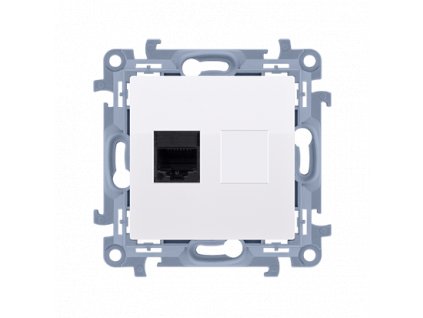 SIMON 10 počítačová zásuvka RJ45 č.6, biela, C61.01/11