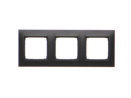 SIMON 54 PREMIUM Rámček 3- násobný pre sadrokartónové krabičky, čierna matná, DRK3/49