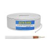 Koaxiálny kábel RG-6P , Cu žila 1.0/4.8mm, Cu oplet 32x0.12/6.8mm (100m)