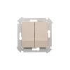 SIMON 54 vypínač striedavý dvojitý, krémová, DW6/2.01/X/41, radenie č.6+6