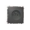 SIMON Basic zásuvka 1x s uzemnením ,Grafit, BMGZ1C.01/28