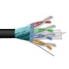 Kábel FTP 4x2, CAT 6E, drôt, CU, 305m, zemný, gél