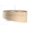 Luster závesný 060-018- 50cm, farba béžovo-biela/zlatá, 230V, E27