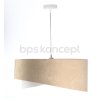 Luster závesný 060-018- 50cm, farba béžovo-biela/zlatá, 230V, E27