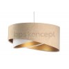 Luster závesný 060-018- 50cm, farba béžovo-biela/zlatá, 230V, E27