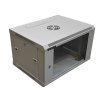 Rack skriňa 19" 6U, 600x450x370mm (š/h/v), visiaca, RAL7035, ZETA, sklo, rozložená