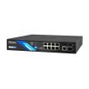 BCS BASIC switch PoE 8x port 10/100/1000Mbps, 2x UPLINK 10/100/1000Mbps