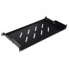 Rack polica 19", 1U, hĺbka 250mm, čierna RAL9004