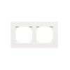 SIMON 55 rámik 2x, IP20/IP44, biela-matná, TR2/111