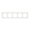 SIMON 55 rámik 5x, IP20/IP44, biela-matná TR5/111