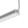 Kluś LED profilová záslepka PDS-NK-OTW, C24338L01TW, s otvorom, strieborná