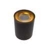 Svietidlo bodové, prisadené GU10, CYRO , 80x100mm, IP20, okrúhle, zlato-čierne