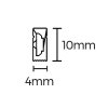 LED neonflex 2835, 4x10mm, 24V, 7.2W/m, 240lm/m, 3000K, CRI80, IP65