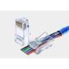 RJ konektor 8P8C, RJ-45 UTP, CAT5E, drôt, priechodný