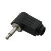 JACK konektor 3.5mm mono, uhlový, plastový