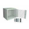 Rack skriňa 19" 12U, 600x600x630mm (š/h/v), visiaca, RA7035, ZETA, sklo