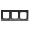 SIMON 54 PREMIUM Rámček 3- násobný pre sadrokartónové krabičky, čierna matná, DRK3/49