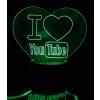 3D lampa "I love youtube"