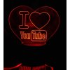 3D lampa "I love youtube"