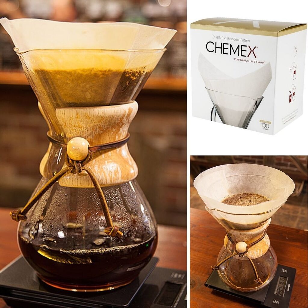 Příprava kávy pomocí Chemexu