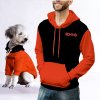Dve červeno čierne mikiny pre psíka a jeho majiteľa