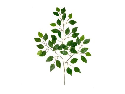 Umělý trojramenný list benjamín 60 cm - 1 ks