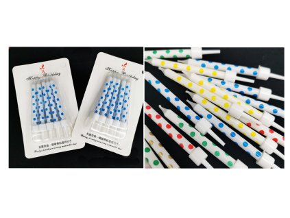 30262 dortove svicky modre diagropy 7 5 cm sada 10 ks