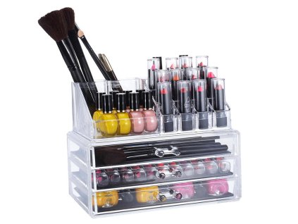 Organizér na kosmetiku a šperky - čirý