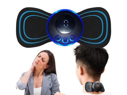 Elektrostimulátor pro břišní svaly krku mini ems massager 19 úrovní (Velikost univerzální)