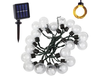 Zahradní girlanda solární světla 20 vedla teplé (Velikost univerzální)