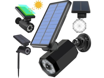 Solární lampa 8 vedla poháněná zahradní soumrak senzor pohybu pro zahradu (Velikost univerzální)