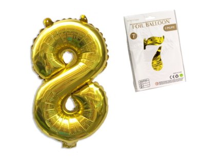 balon foliowy zlota cyfra 80 89912