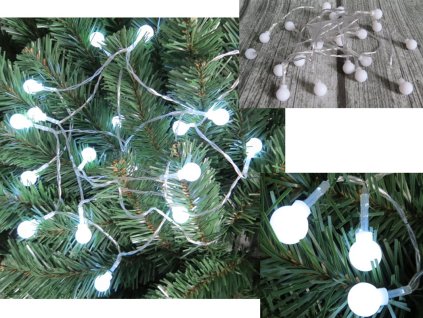 lampki na baterie biale kulki 40353