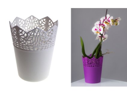 oslonka doniczka corona biala 55124