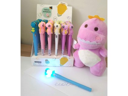 dlugopis dinozaur led swiecac 58120