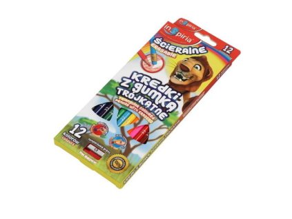 kredki trojkatne z gumka 12 k 66335